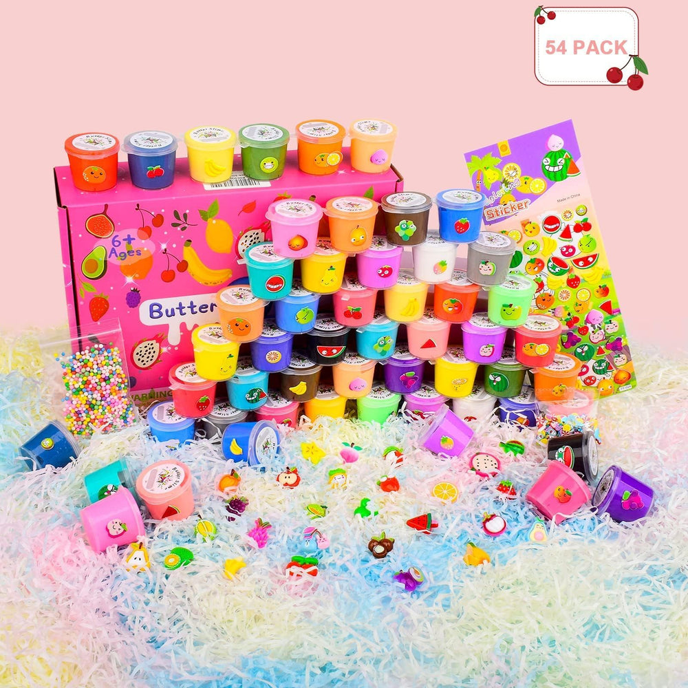 WUJYLY gift-ready slime kit for birthdays and classroom activities.
