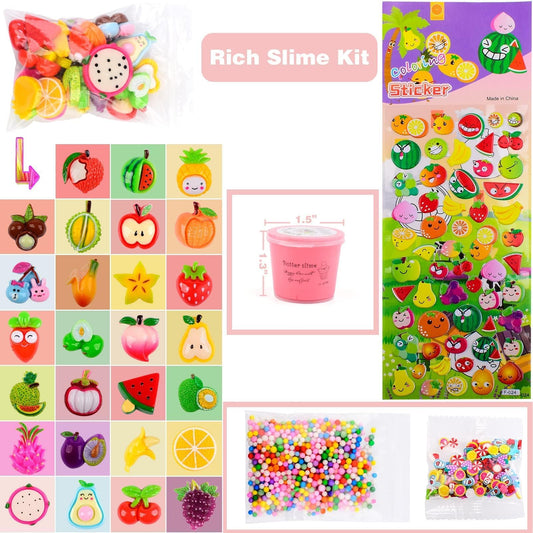 WUJYLY 27-color slime set encourages imaginative crafts and mixing.