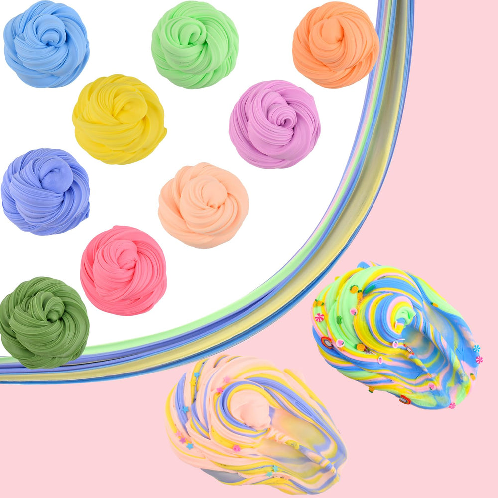 WUJYLY slime kit with charms highlighting vibrant color options and play possibilities