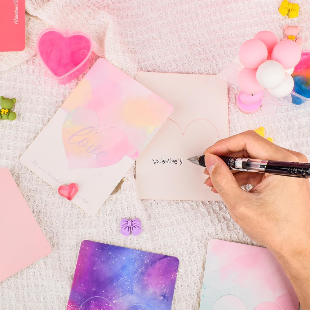 WUJYLY classroom-ready slime kit with cards for fun Valentine exchanges.