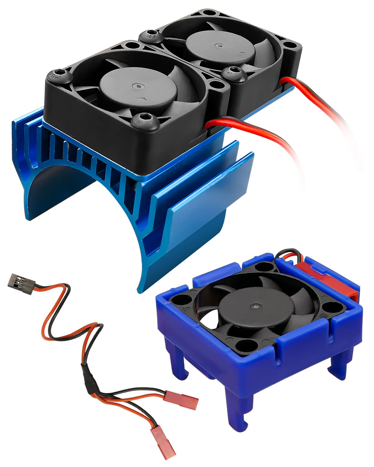 WUMZIJ VXL-3s ESC cooling fan in blue helps heat management during runs