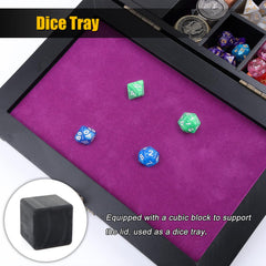 Wunhunew rolling tray interior showcasing spacious layout for dice sets