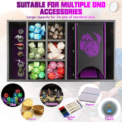 Wunhunew leather artwork dice box with velvet interior and protection.