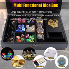 Wunhunew dice storage with velvet lining protects dice during transport