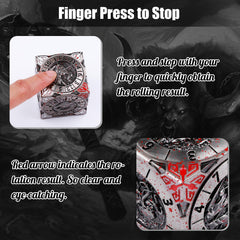 Wunhunew spinner dice copper finish close-up emphasizes premium, durable metal design.