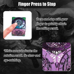 Wunhunew DND dice finger-press-stop enables quick results with smooth spins.