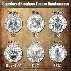 Wunhunew DND spinner dice randomness supports unbiased tabletop outcomes.
