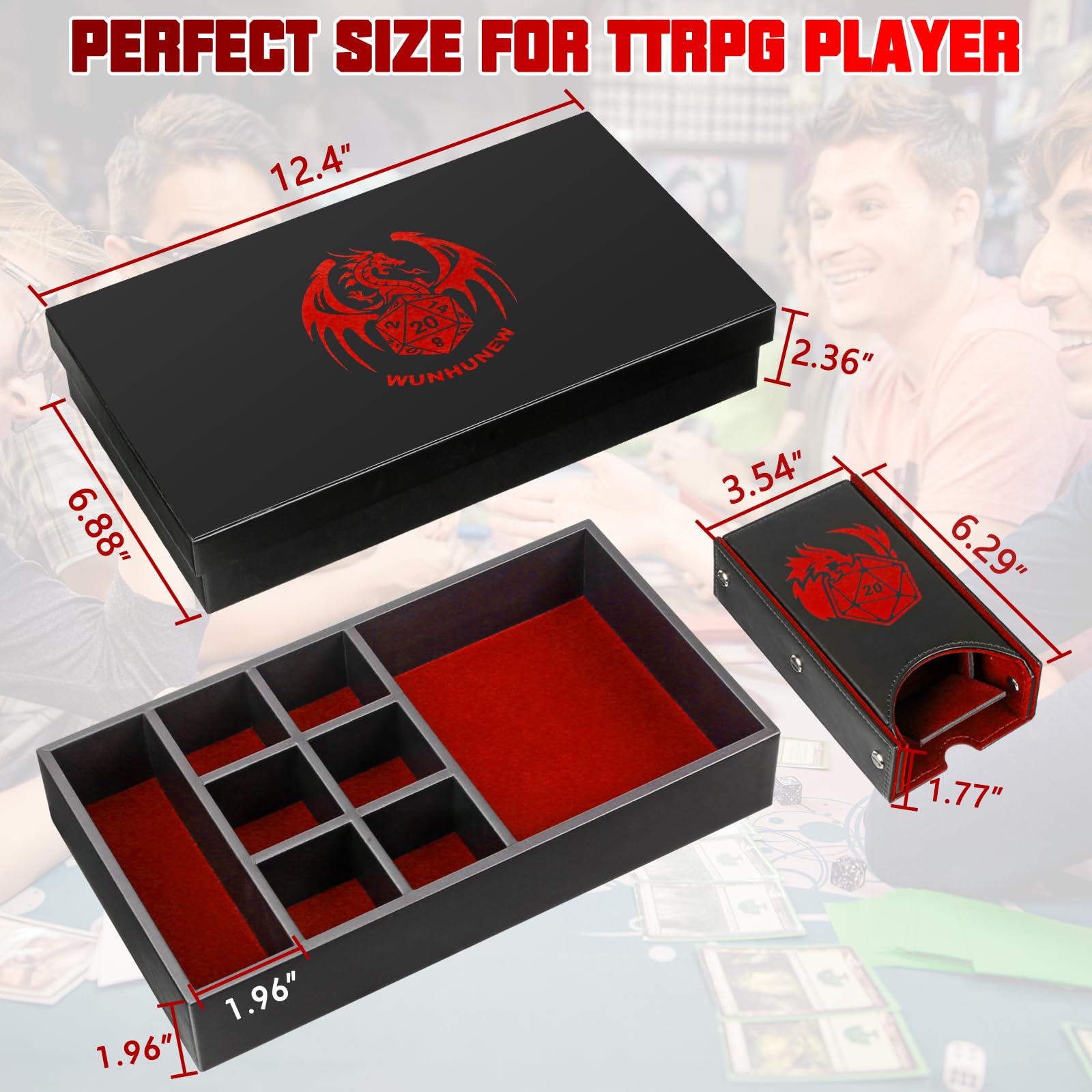 Wunhunew dragon-themed DND case detail, crafted for RPG enthusiasts