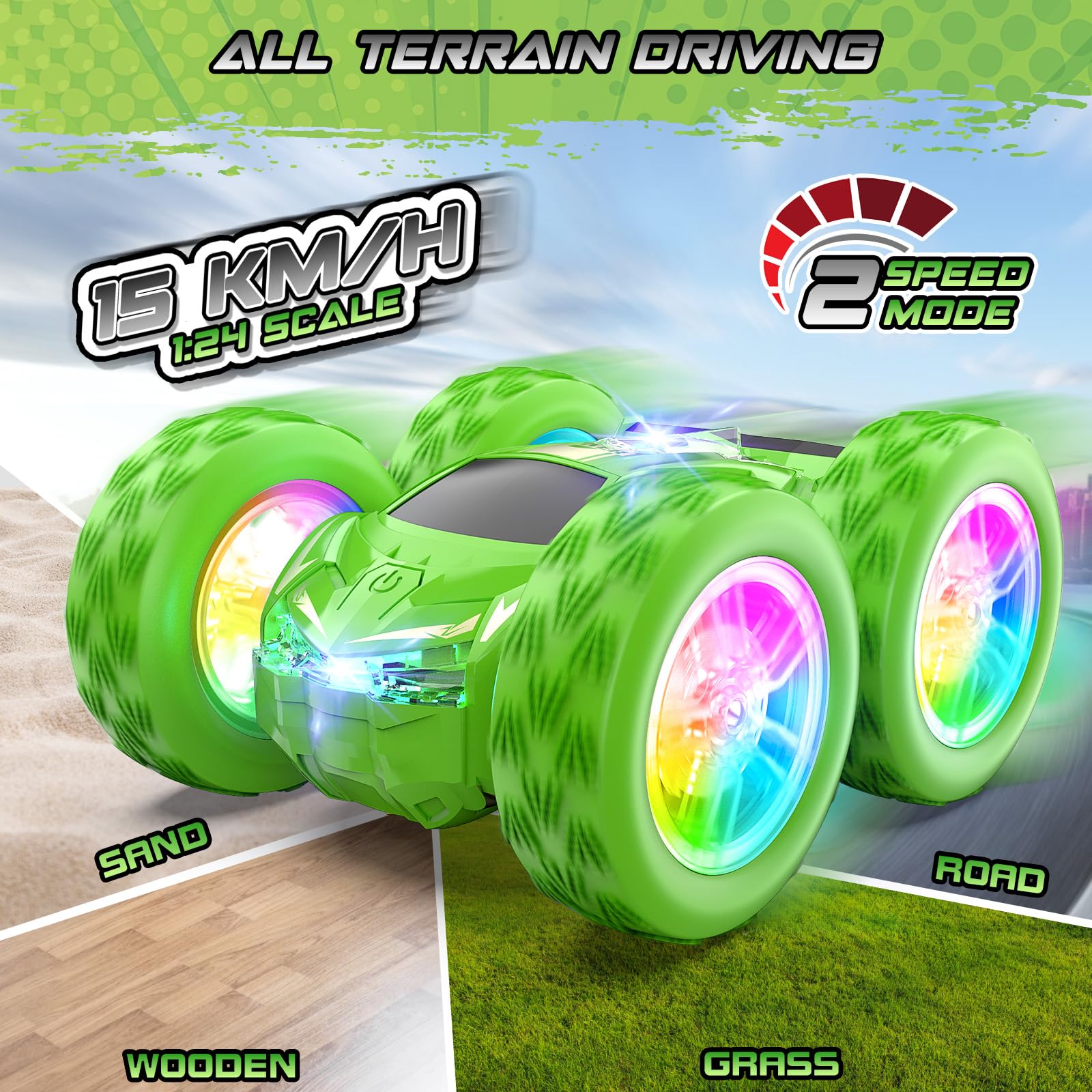 Wupuaait ABS plastic chassis with rubber tires for indoor and outdoor use