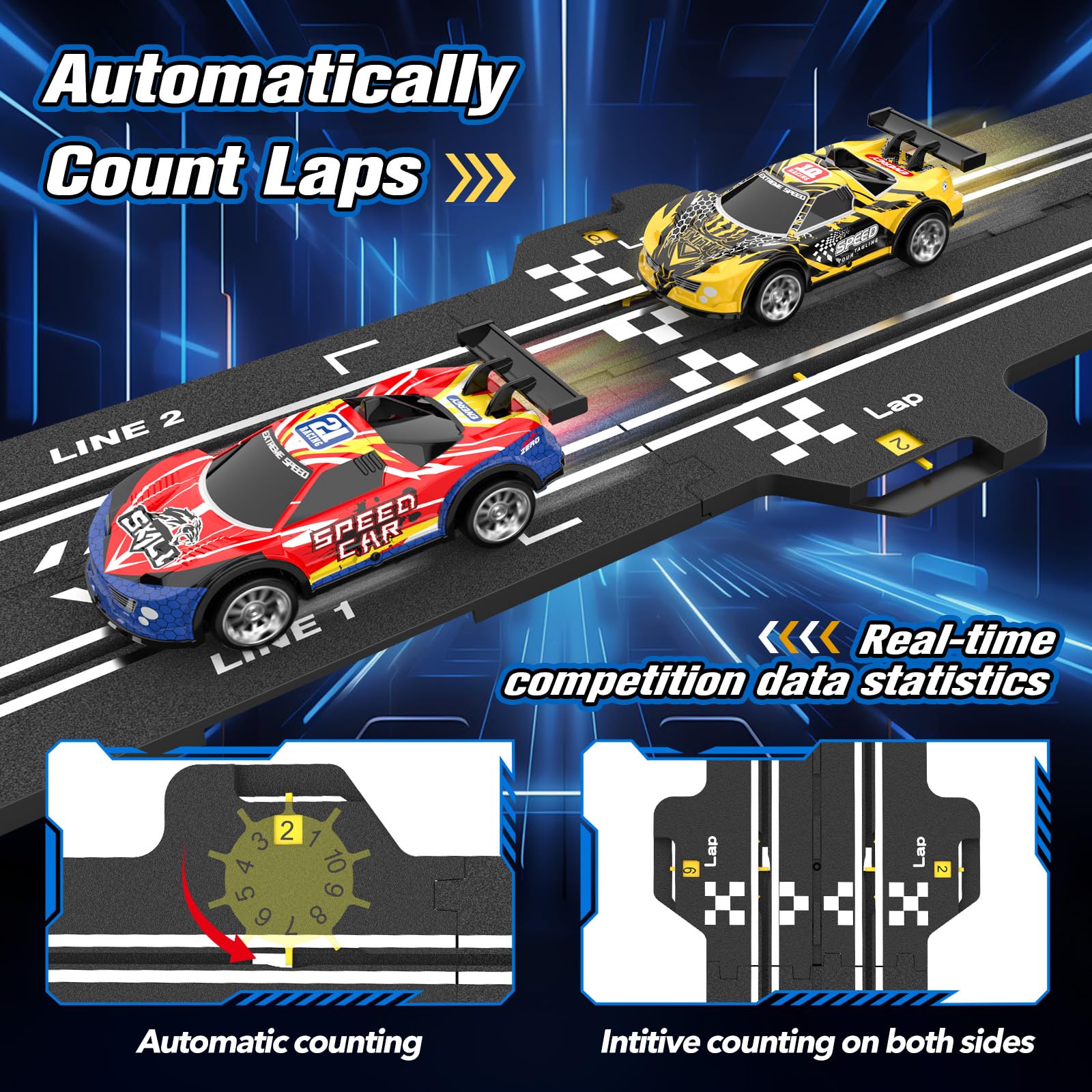 Wupuaait lap counter display tracks progress in real time for accurate results.