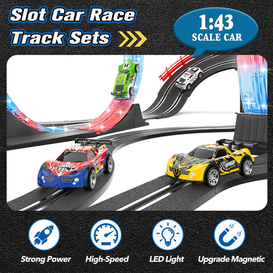 Wupuaait LED flash track sections brighten races for excitement.