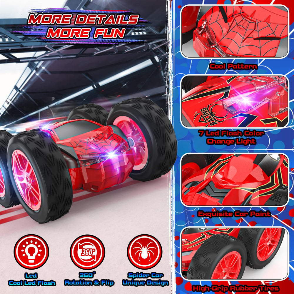 Wupuaait RC car front view with LED night lights for evening races