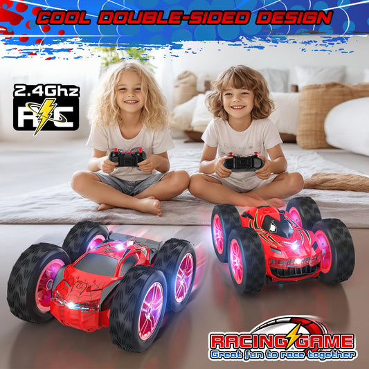 Wupuaait RC stunt car with two-sided design for double the action