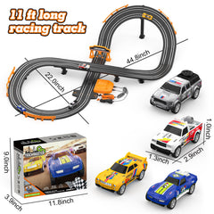 Wupuaait slot car track battery-mode option enables portable racing sessions.