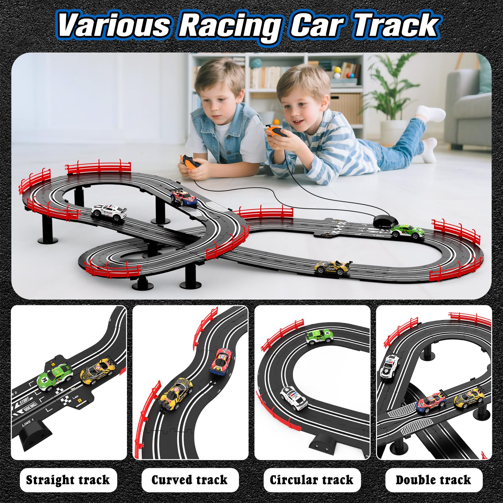 Wupuaait overpass structure creates dramatic, multi-level racing moments.