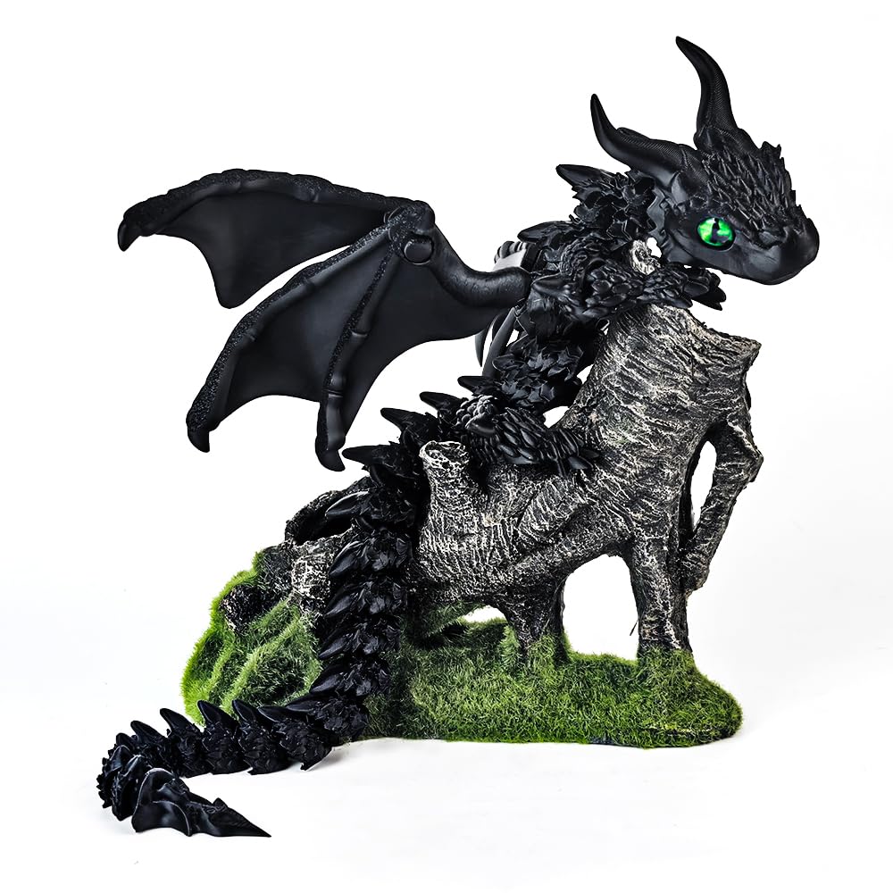 WUQIREN 3D-printed dragon assembly shows detailed craftsmanship and durable PLA.
