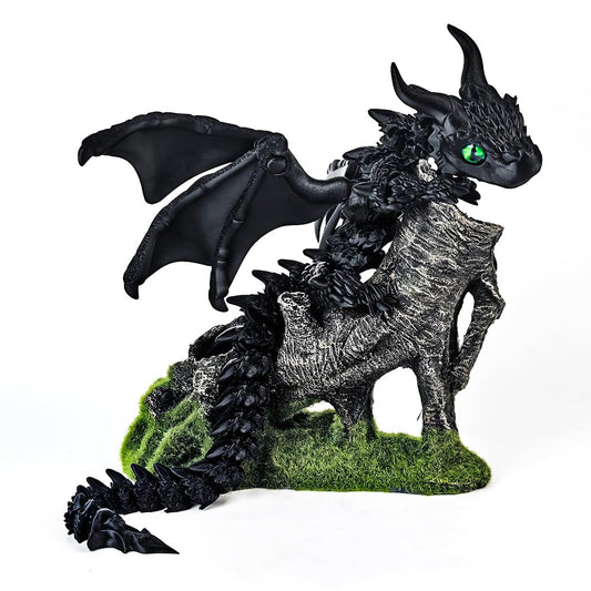 WUQIREN 3D-printed dragon assembly shows detailed craftsmanship and durable PLA.
