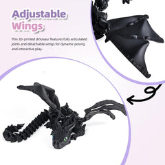 WUQIREN dragon as desk decor in matte black adds a stylish fantasy touch.