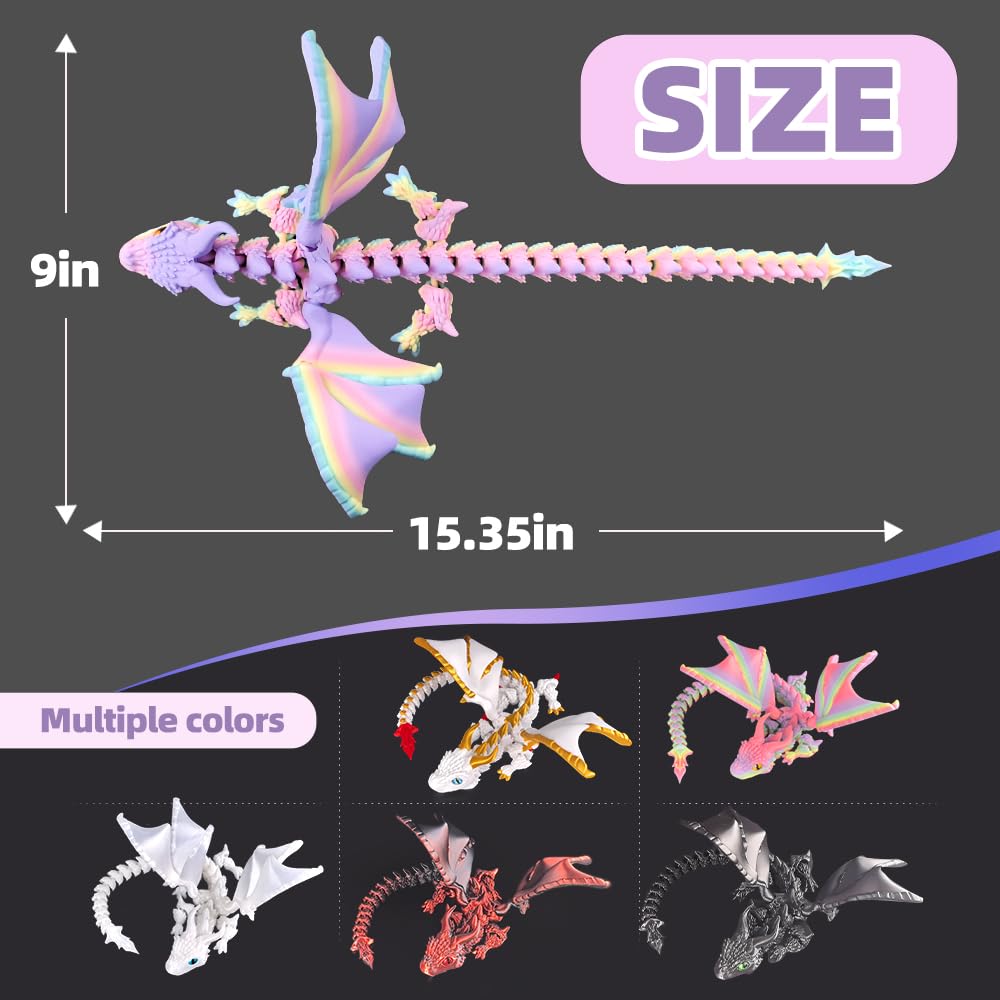 WUQIREN dragon with movable joints allows easy desk posing.