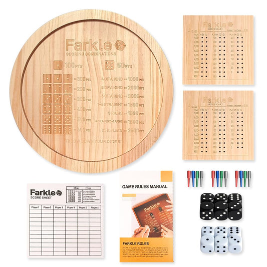 WUQIREN Farkle dice tray with a sturdy wooden base for confident play.