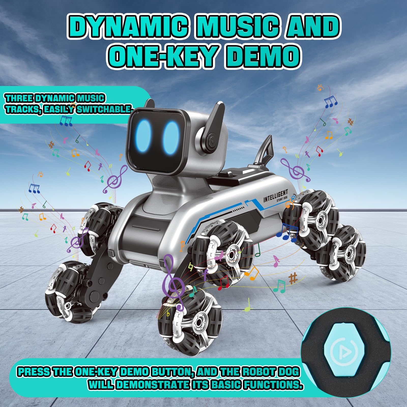 Wurycia all-terrain robot dog navigation over grass and stairs