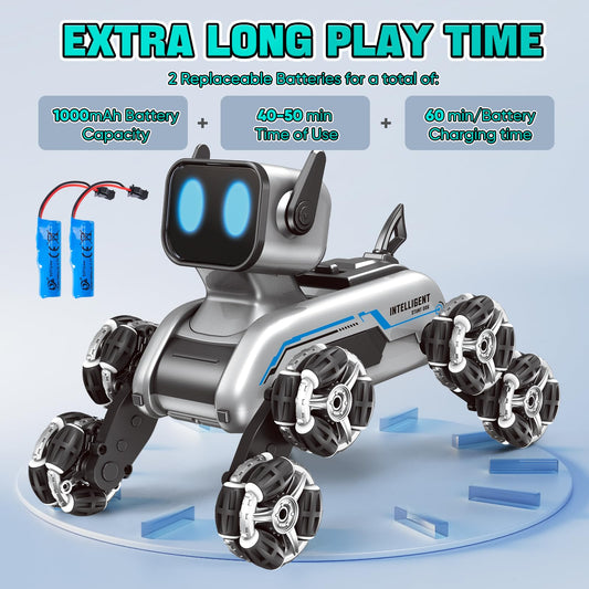Wurycia robot dog 8WD performs dramatic stunts for dynamic play
