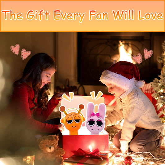 WUSIWUJIU fit for Sprunki 8-inch plush side view highlights compact, travel-friendly design.