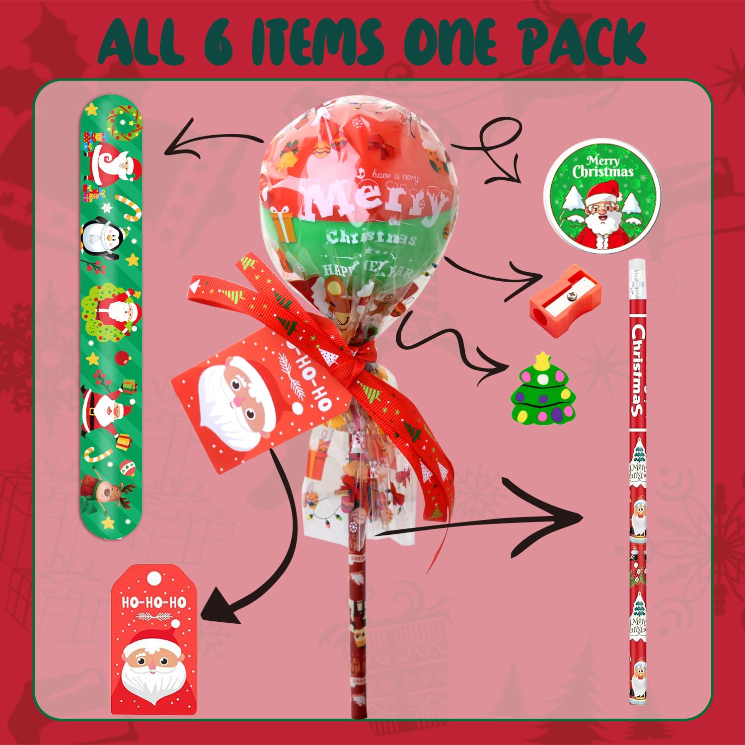 WUYEE gift bags for Christmas favors, clear packaging and easy distribution at events.