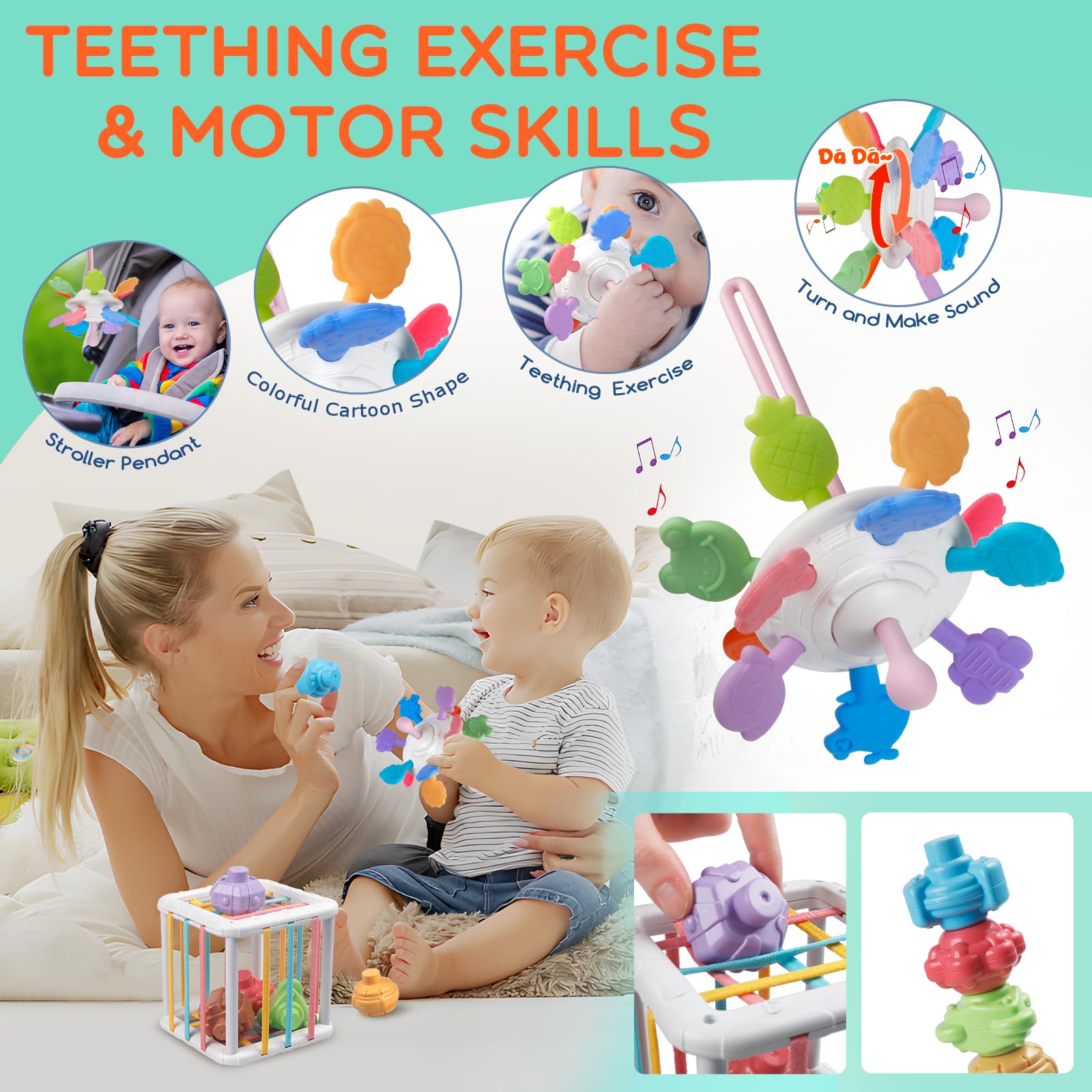 Wuzhineisn infant teether with safe materials offers soothing relief during teething sessions