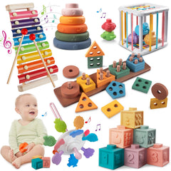 Wuzhineisn Montessori toy blocks building set supports hands-on learning and fine motor skills