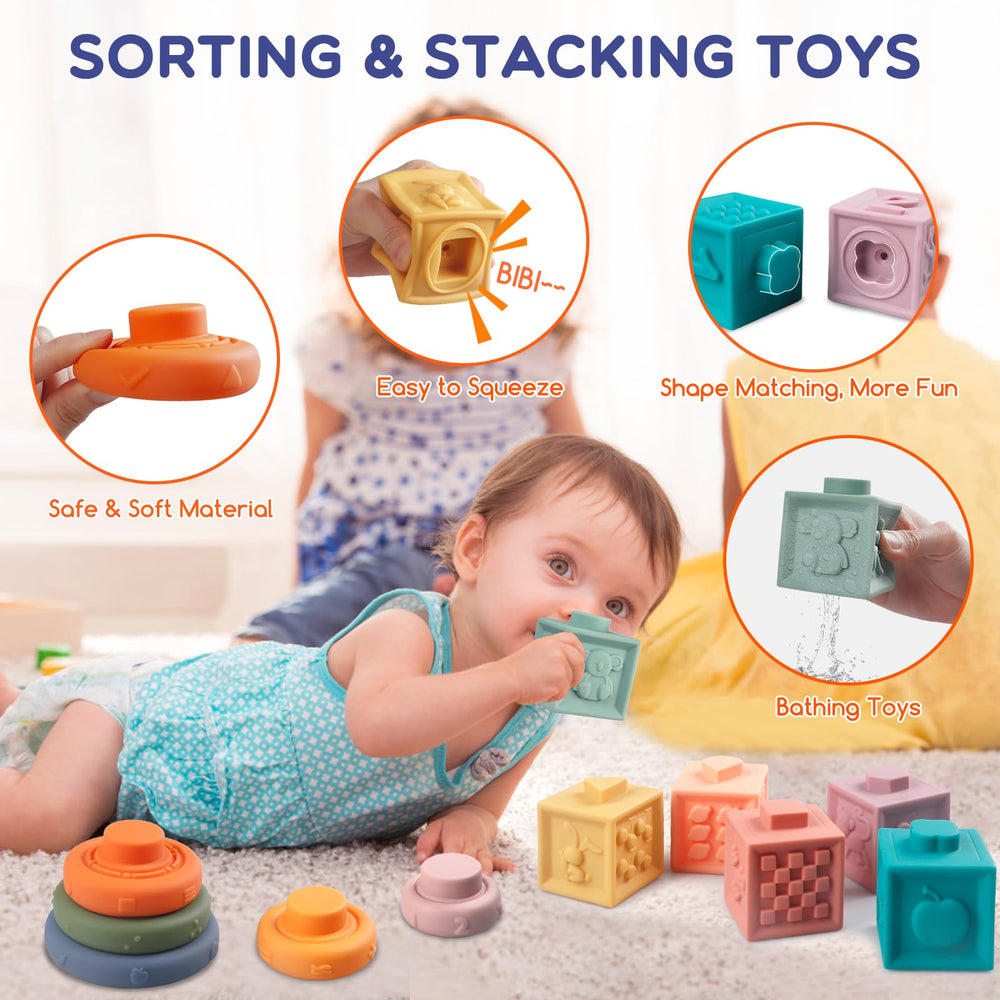 Wuzhineisn wooden sorting puzzle helps shape and color recognition through sorting
