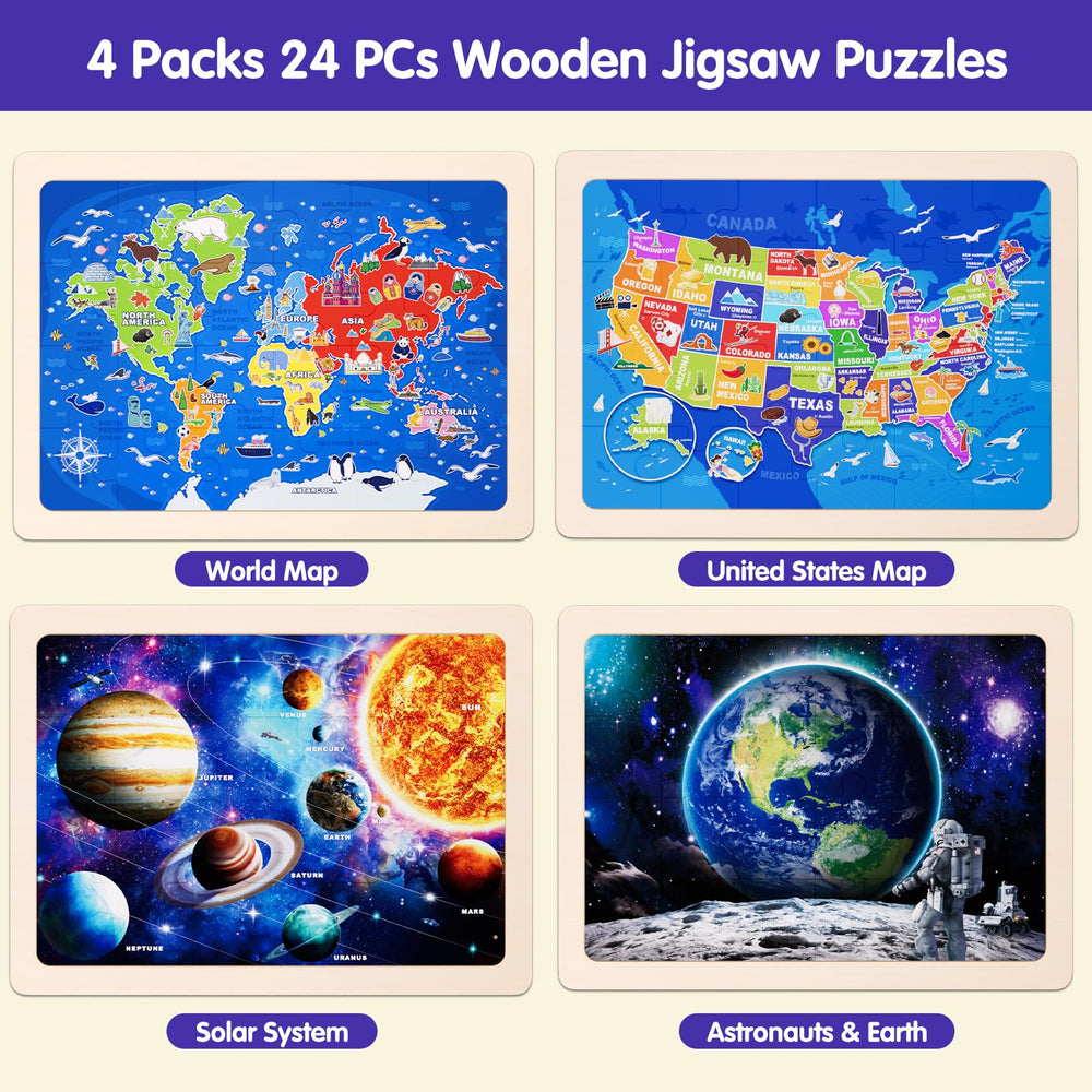 Wuzhineisn World Map puzzle set supporting memory and problem solving