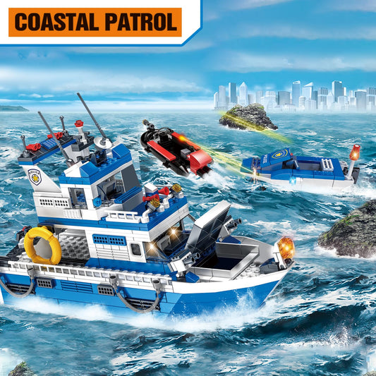 WVINVW battleship patrol ship with authentic details for realistic pretend play