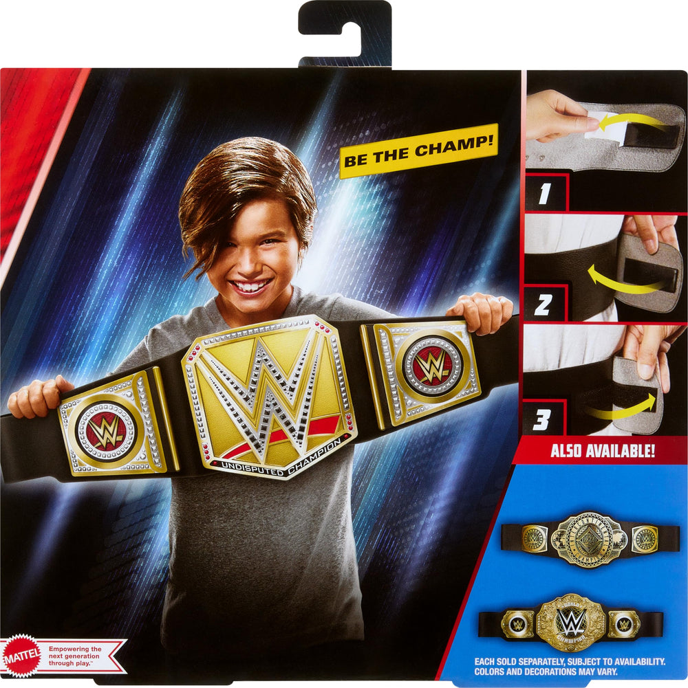 Packaging may vary; collect different championships to expand your WWE universe.