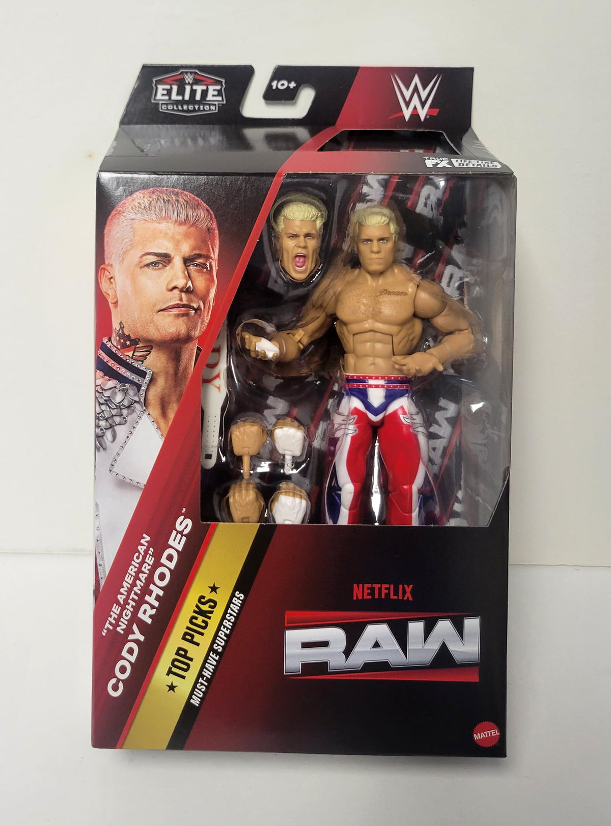 WWE Cody Rhodes Elite Top Picks 2025 Wave 4 packaging front view for display.