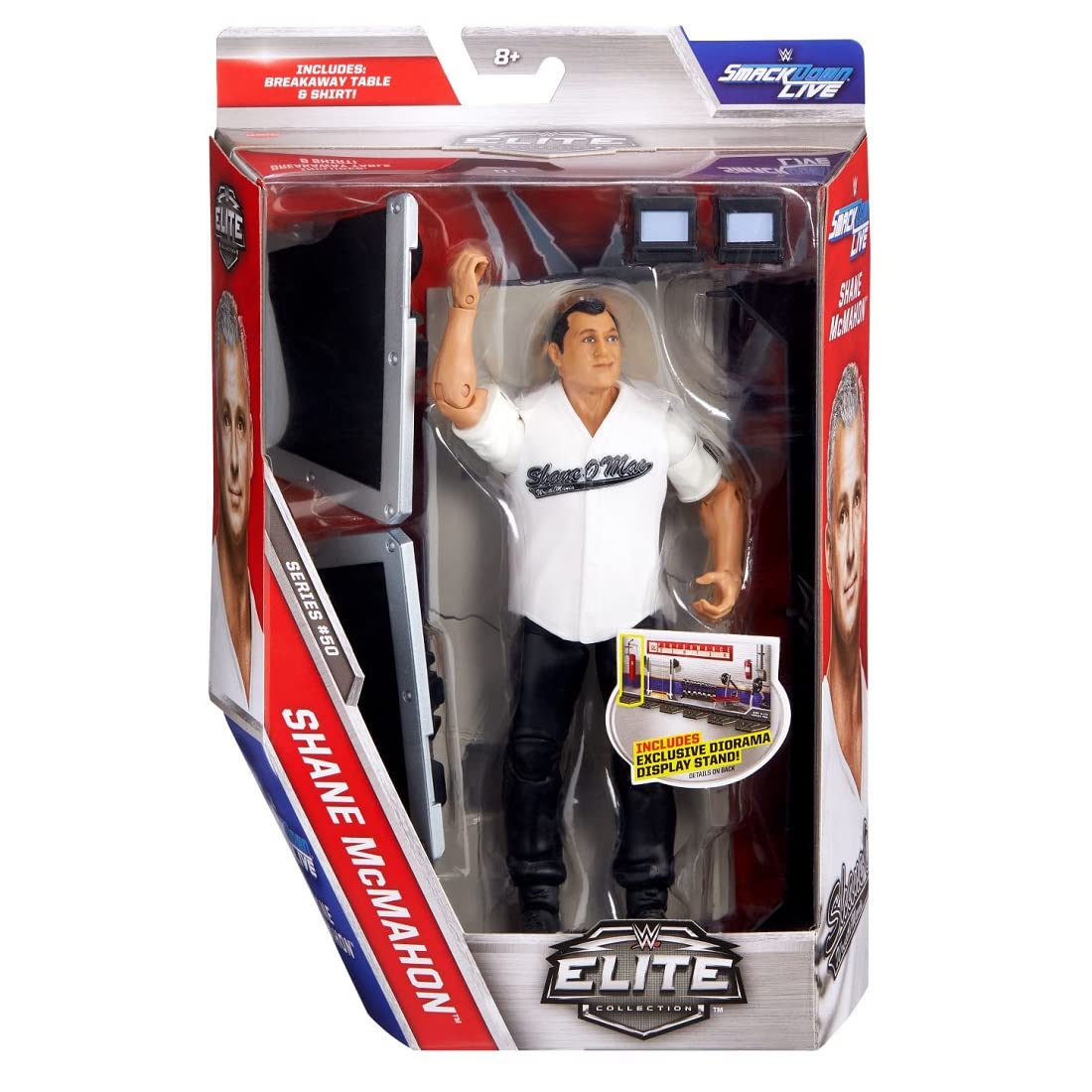 WWE Elite Shane McMahon figure in dynamic pose for display and collection fans.