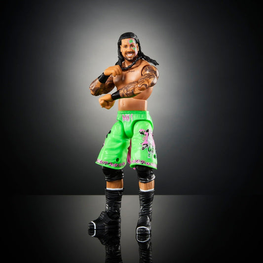 Close-up headscan of Jey Uso with long hair and smile