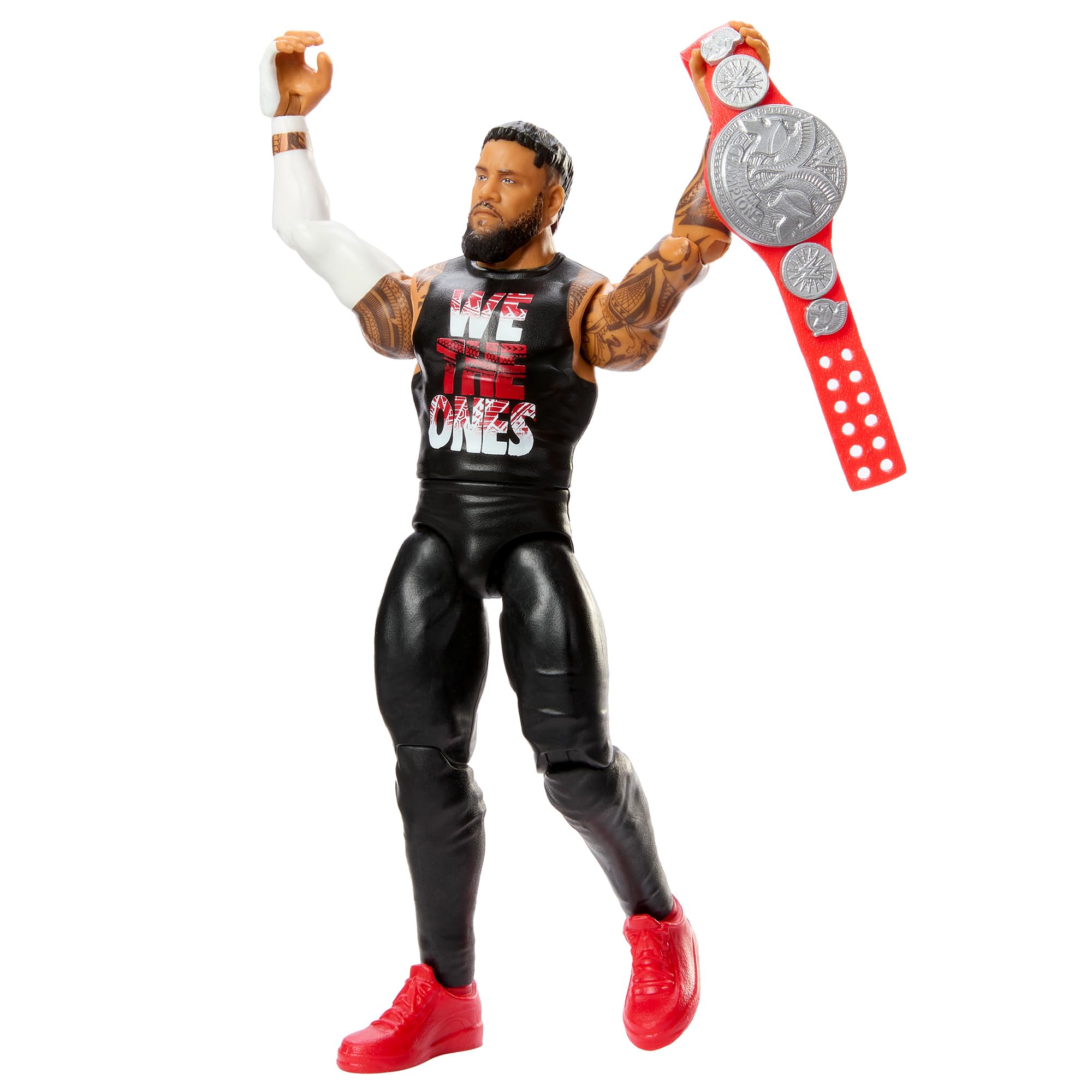 WWE Jey Uso main event champions figure front view for display
