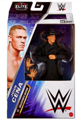 WWE John Cena retirement figure in dramatic black coat for display