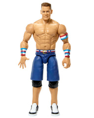 John Cena with signature red, white, and blue wristbands for collectors