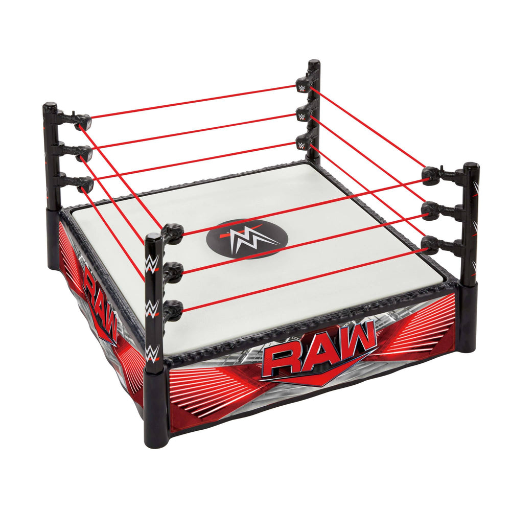 WWE Mattel spring-loaded ring mat adds bounce for dramatic pins.