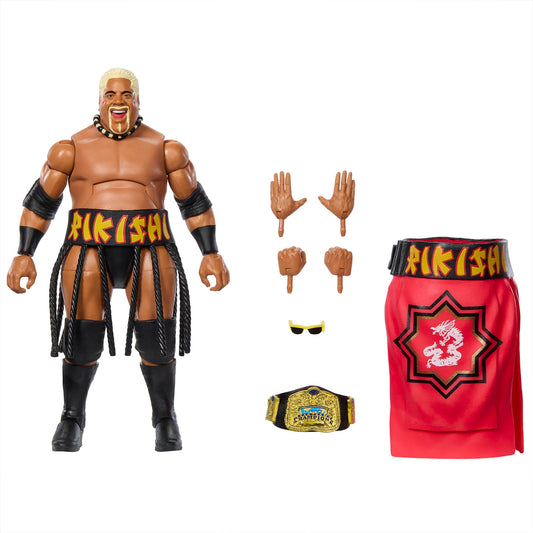 WWE Rikishi entrance gear in red lavalava for authentic collection styling
