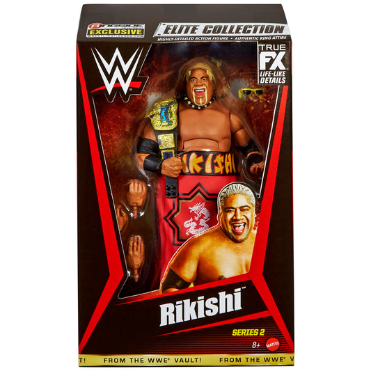 WWE Rikishi headscan figure with laughing expression for display and posing