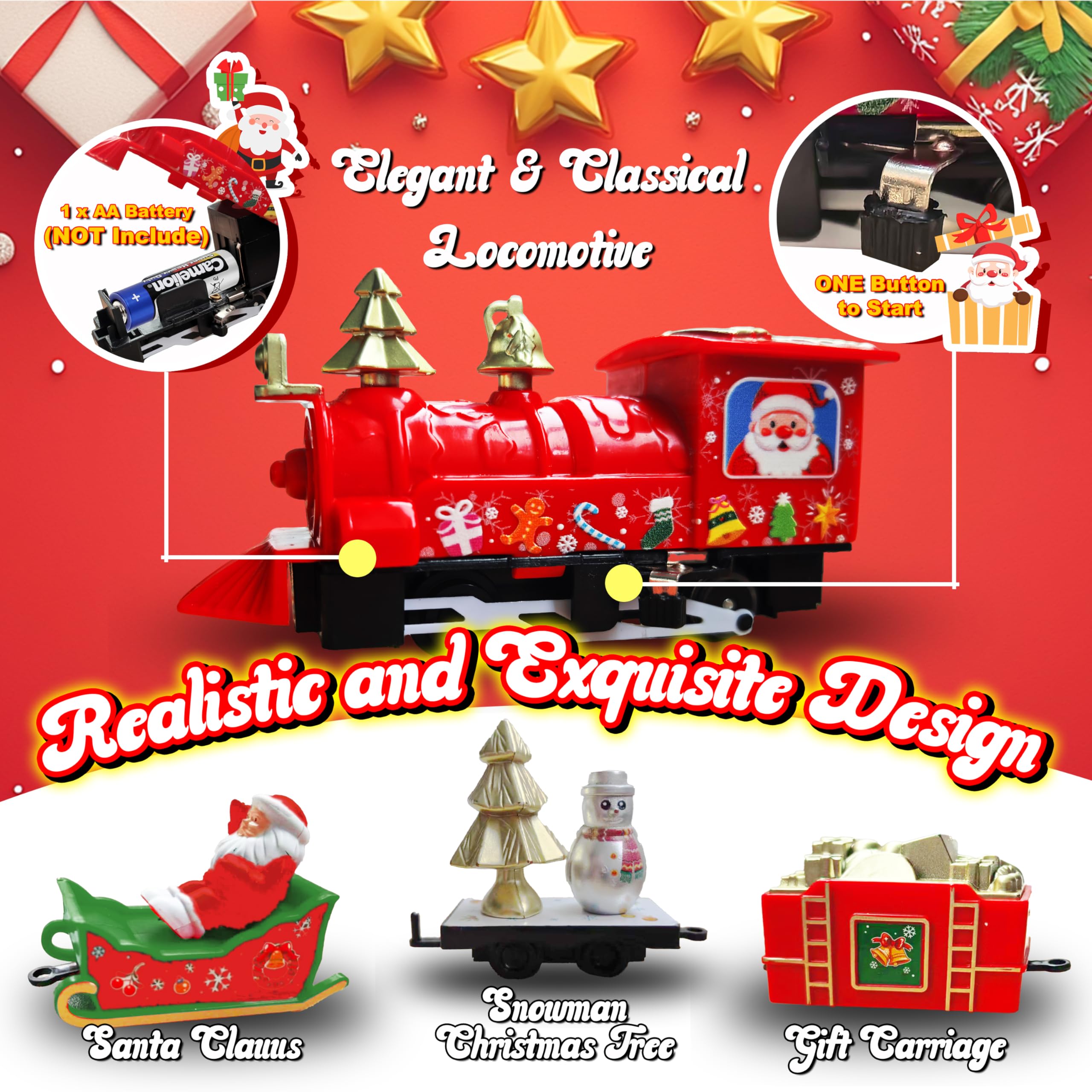 WWICILY mini classic train coach car designed for safe, durable toddler fun