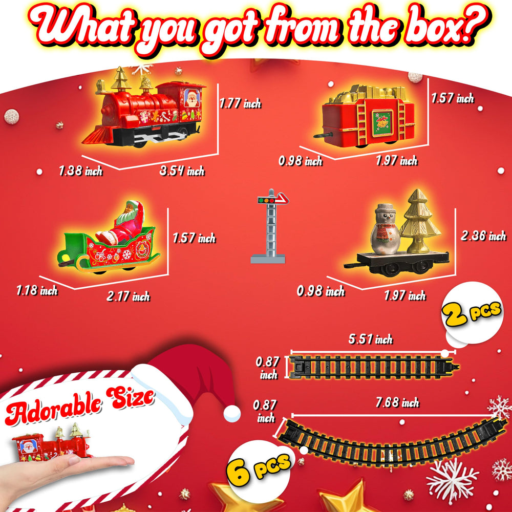 WWICILY train track pieces let kids build a safe festive layout