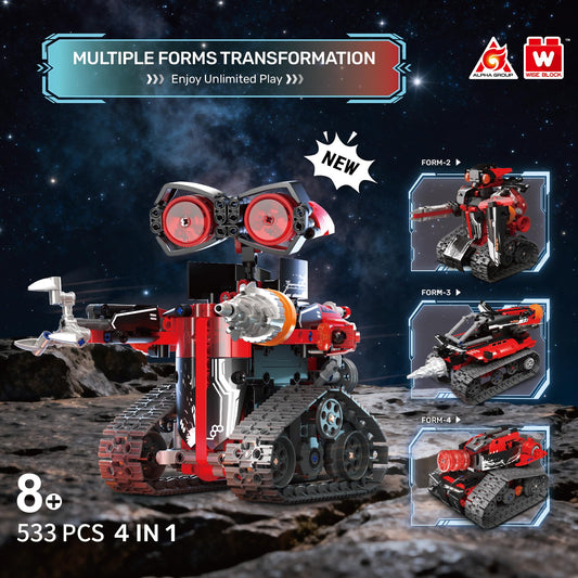 W WISE BLOCK E-BOT engineer mode ready for hands-on robotics play