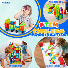W WISE BLOCK includes two cars for interactive build-and-drive play
