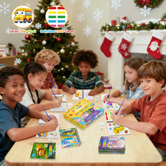 WWN 24-water-coloring-books themes image highlights eight creative themes for kids.