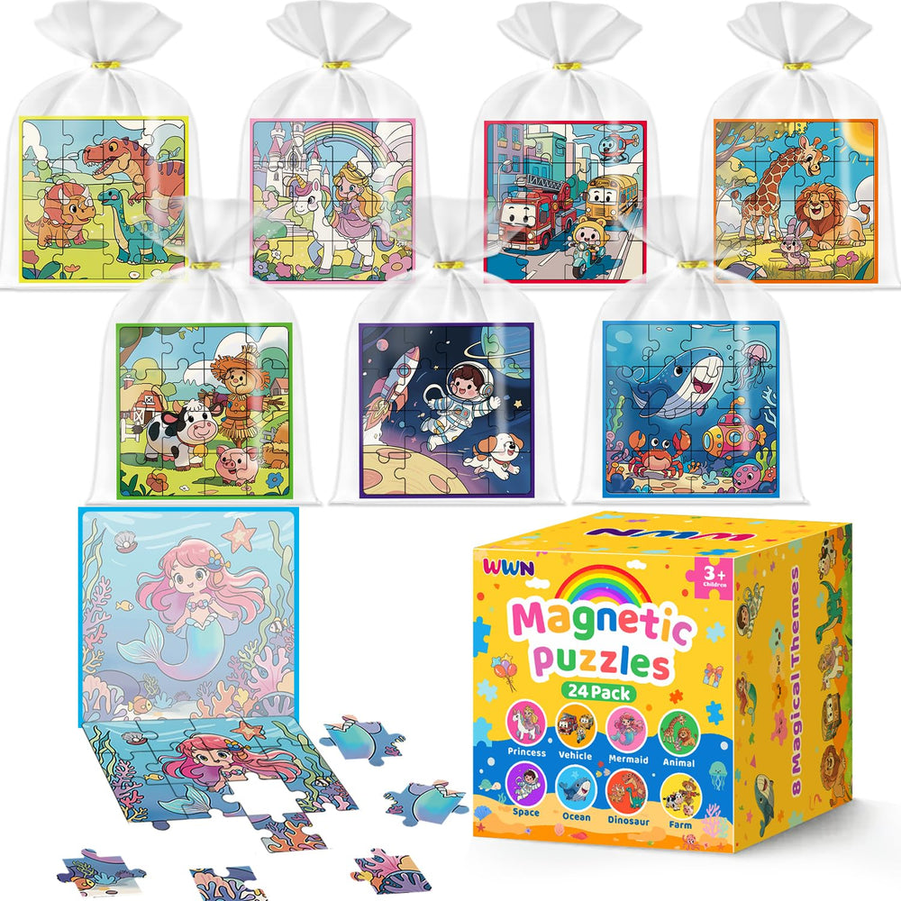 WWN magnetic puzzle dinosaurs book boosts fine motor skills during travel