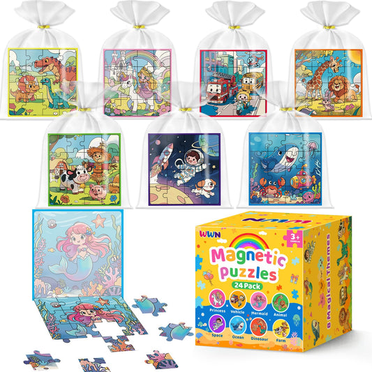 WWN magnetic puzzle dinosaurs book boosts fine motor skills during travel